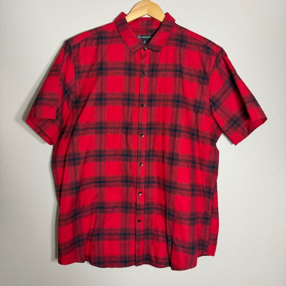 [Used/Like New] INC short Sleeve flannel Shirt // Men Size XL